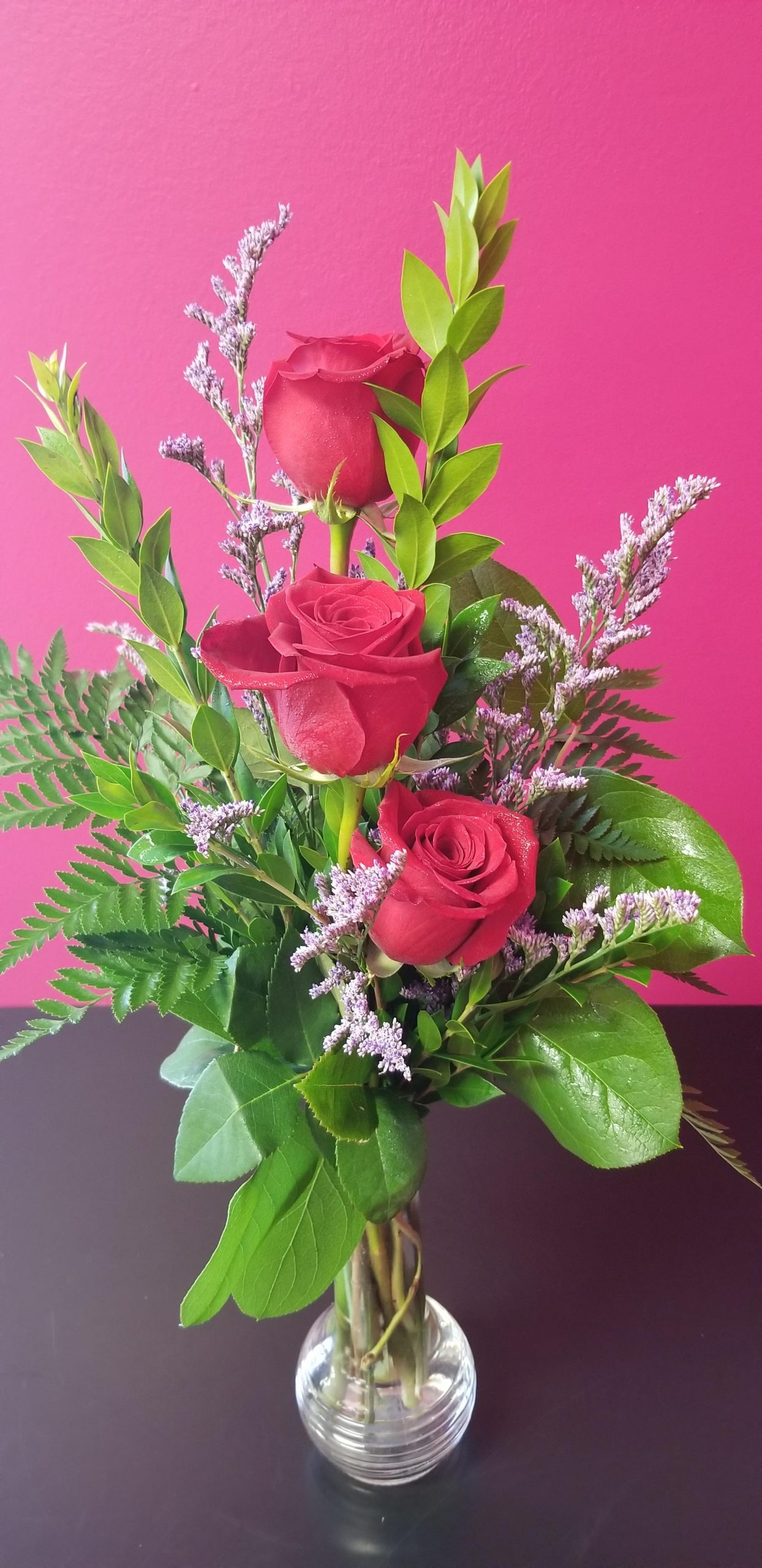 3 Roses Arranged Shakopee Florist